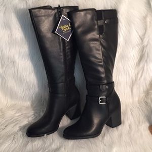 NWOT Black Tall Boots 10